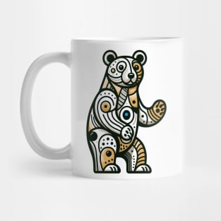 Bear illustration. Illustration of a bear in cubism style Mug